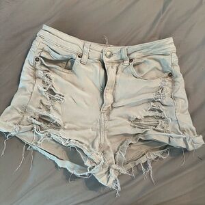 American Eagle Blue Jean Shorts Distressed Denim